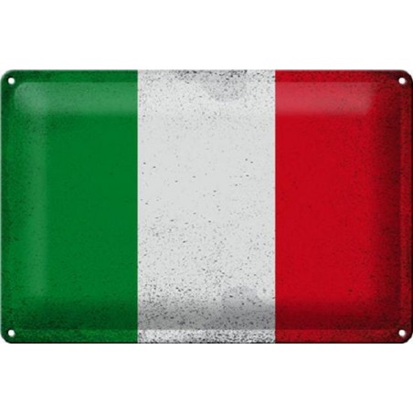 Italien National Flagge - Blechschild 30 x 20 cm